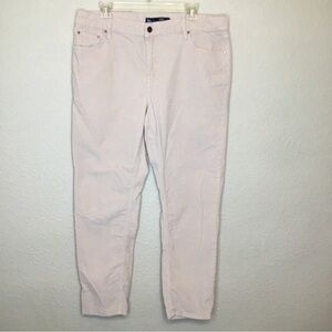 Boden Denim Cord Slim Straight Beige High Rise Corduroy Pants 14R 28.5” Inseam